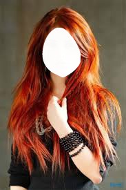 Crveno-narandzasta kosa Fotomontaža