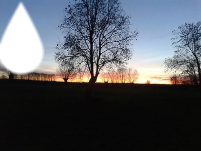 le coucher de soleil Fotomontaż