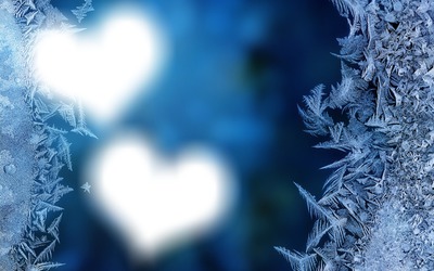 Lód, serce, Jelsa, wykonane dla Jacka i Elsy Fotomontažas