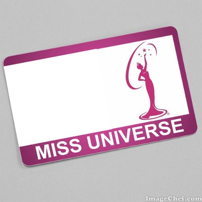 Miss Universe Card Valokuvamontaasi