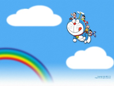 doraemon fly Photomontage