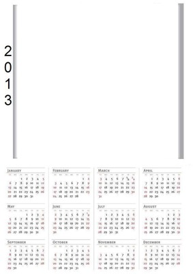 2013-as naptár Fotomontagem
