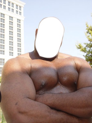 Muscle man Photo frame effect
