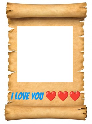 I love You letter Photo frame effect