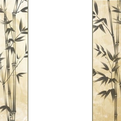 bambú, vintage. Fotomontaggio