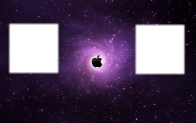 Apple galaxie Fotomontaż