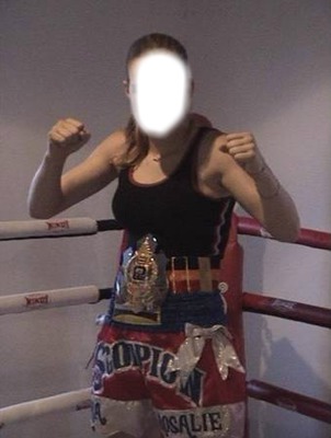 Kick boxing Girl Montaje fotografico