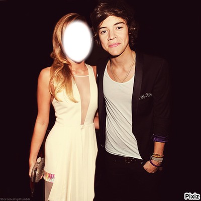 Harry and Miley Montage photo