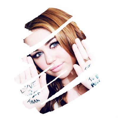 miley cyrs png with shapes Fotomontage