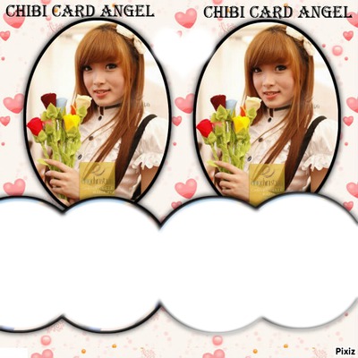 ChiBi Card Angel Photomontage
