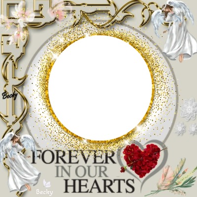 forever in our hearts Photo frame effect