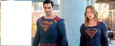 superman et supergirl Photo frame effect