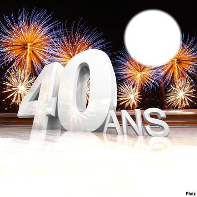 40 ans Photo frame effect