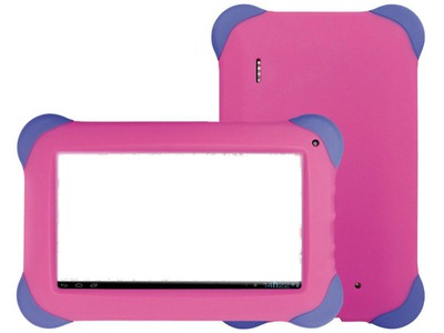 Tablet Com capa rosa Photo frame effect