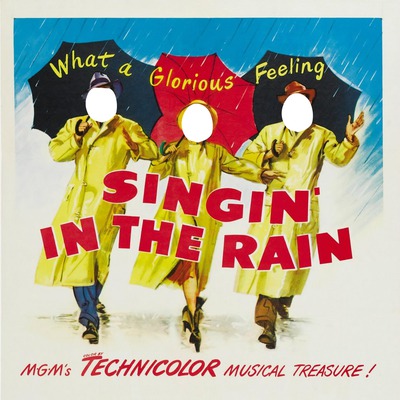 singin in the rain Photo frame effect