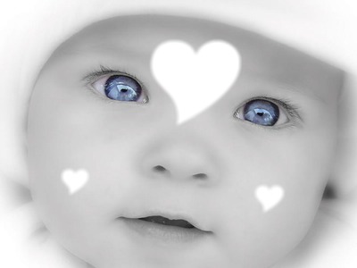 bébé coeur Photo frame effect