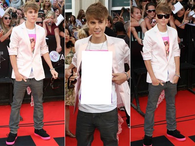 Sua foto na camisa do Justin Bieber Fotomontaggio