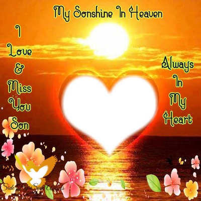 my sonshine in heaven Photo frame effect