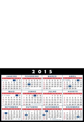 2015 calendario フォトモンタージュ