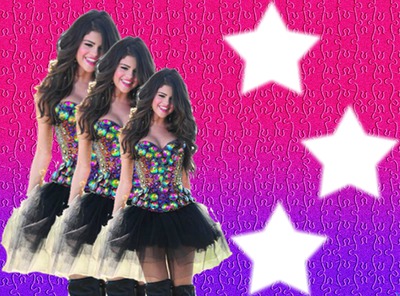 ontagem da Selena Gomez Fotomontažas