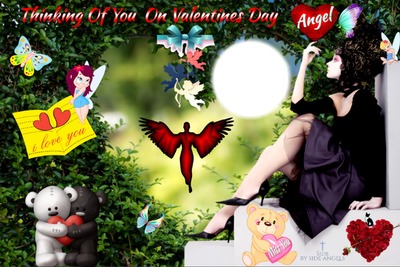 thinking of you on valentines day Montage photo