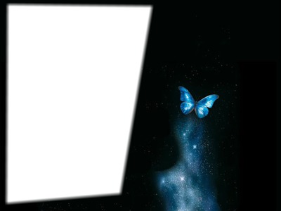 papillopn bleu Photomontage