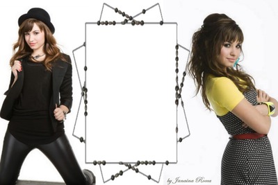 Demi Lovato com a sua foto Fotomontaža