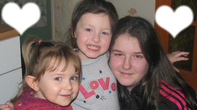 moi et mes 2 nieces Fotomontaža