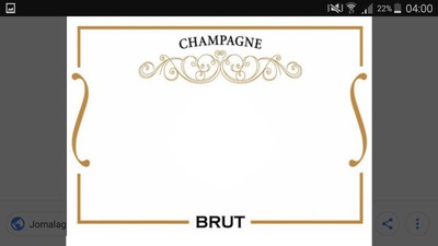 etiquette bouteille champagne Fotomontáž