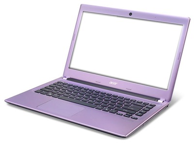 Purple Laptop Fotomontaż