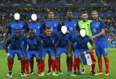 Equipe de FRance Euro2016 Fotomontasje