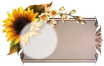 sunflower frame Fotomontāža