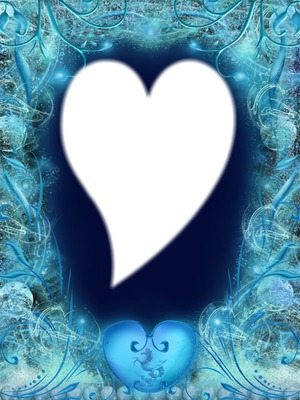 coeur bleuté Photomontage