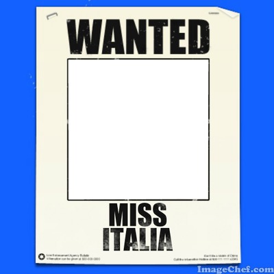 Wanted Miss Italia Fotomontasje