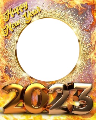 Happy New Year 2023. Montage photo