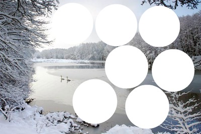 hiver sur le lac Montaje fotografico