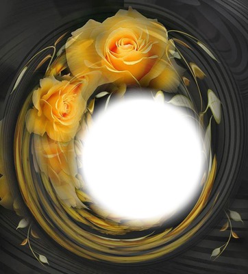 roses jaune Montaje fotografico