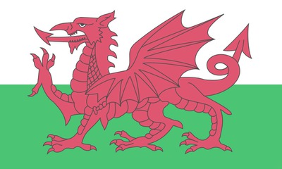 Wales flag Photomontage