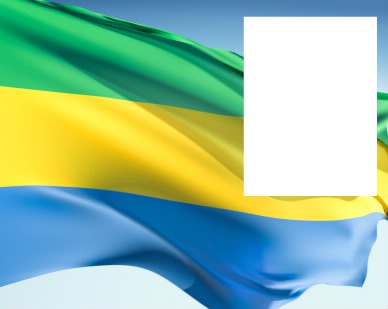 Gabon flag フォトモンタージュ