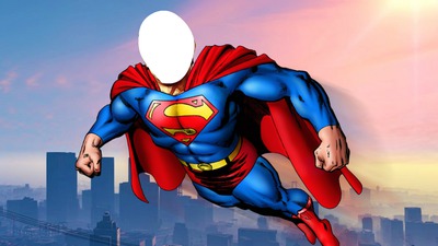 MONTAGE SUPERMAN Photo frame effect