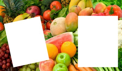 fruits et legumes Photo frame effect