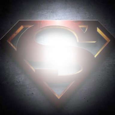 superman logo フォトモンタージュ