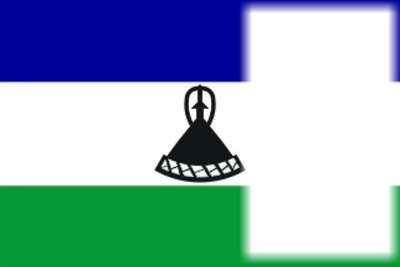 Lesotho flag Photomontage