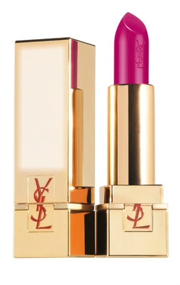 Yves Saint Laurent Rouge Pur Couture Golden Lustre Lipstick in Fuchsia Symbole Valokuvamontaasi
