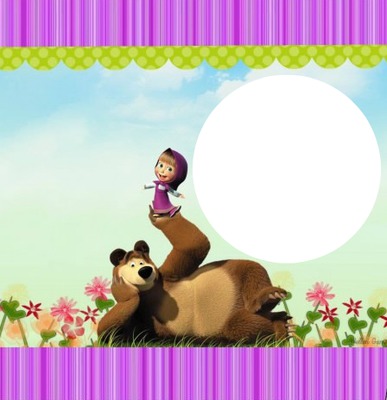masha y el oso Fotomontage