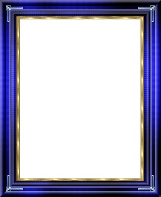 cadre bleu et dorure Photo frame effect