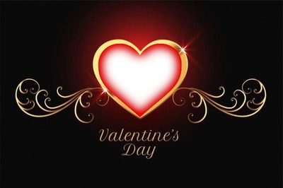 Dia de San Valentín, corazón, una foto. Фотомонтаж