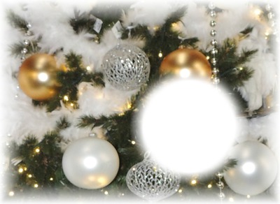 boule de noel Photo frame effect