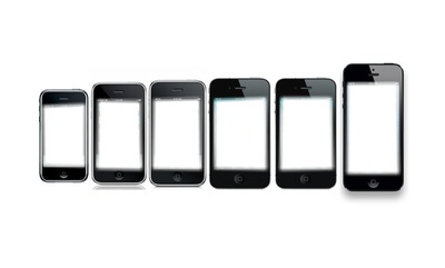 6 iphones Fotomontaż