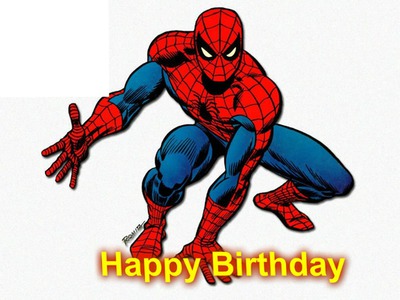spiderman birthday Montaje fotografico